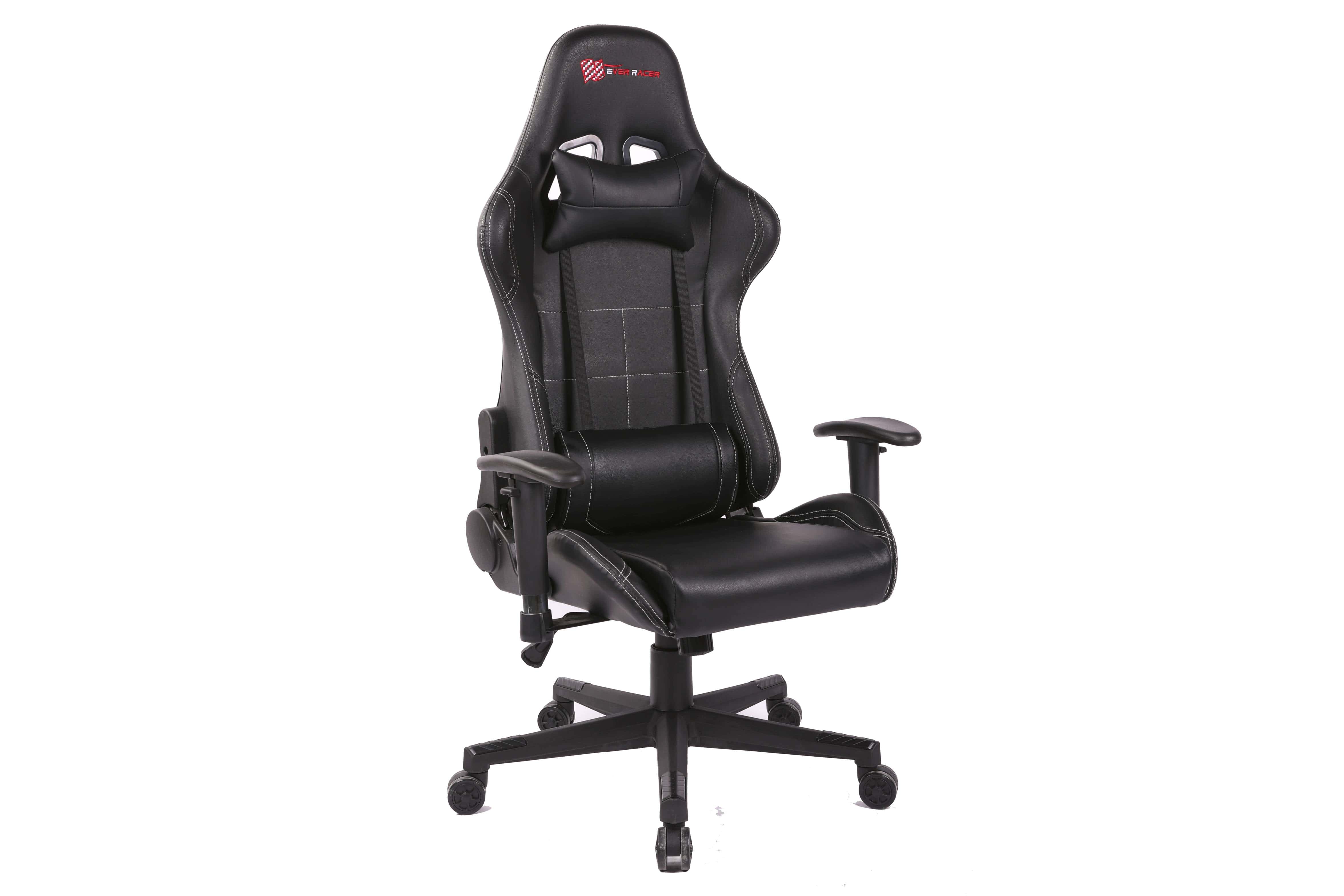 New EverRacer Gaming Office Chair PU Leather Black