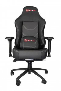 EverRacer Black Gaming & Office Chair with Lumbar Support & Armrests